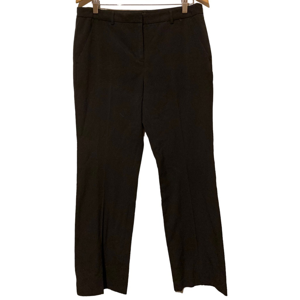 Ellen‎ Tracy Womens Sz 10 Dress Career Pants Black High Rise Pockets Flat Front